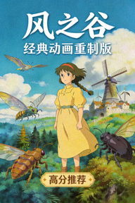 高分推荐动漫《风之谷》海报，经典动画重制版
