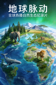 全球热播纪录片《地球脉动》海报，自然生态纪录片